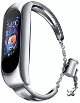 Fusion Accessories Xiaomi Mi Band 3/4/5/6 Sidabrinis Metal Bracelet