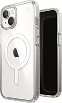 Speck Presidio Perfect-Clear + MagSafe – iPhone 15 Plus / 14 Plus dėklas su MICROBAN danga (skaidri)