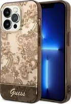 Apple iPhone 14 Pro Max Guess dėklas Porcelain Collection aukso spalvos