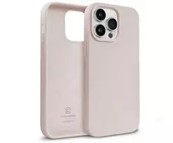 „Crong Color Cover“ skystas silikoninis dėklas, skirtas „iPhone 14 Pro“ (smėlio rožinis)