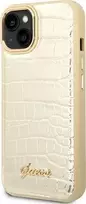 Dėklas GUESS GUHCP14MHGCRHD IPHONE 14 PLUS / 15 PLUS 6.7 "GOLD / GOLD HARDCASE CROCO COLLECTION