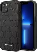Apple iPhone 13 Mini Karl Lagerfeld dėklas Monogram Plaque juodos spalvos