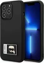 Apple iPhone 13 Pro Karl Lagerfeld dėklas Ikonik Patch juodos spalvos