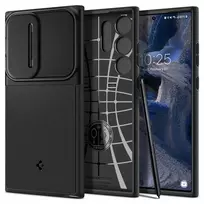 Spigen Optik Armor dėklas skirtas Samsung Galaxy S23 Ultra, spalva - Juoda