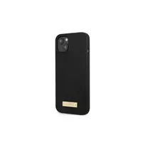 Guess GUHMP13MSPLK Apple iPhone 13 / 14 / 15 6.1″juodos spalvos kietas dėklas Silicone Logo Plate MagSafe