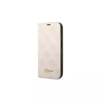 Apple iPhone 14 Pro Max Guess Book 4G Vintage Gold Logo (GUBKP14XHG4SHP) telefono dėklas rožinės spalvos