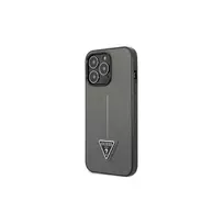 Apple iPhone 13 Pro Max Guess dėklas Saffianotriangle Logo (GUHCP13XPSATLG) sidabrinės spalvos
