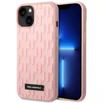 Apple iPhone 14 plus Karl Lagerfeld dėklas 3D Monogram rožinės spalvos