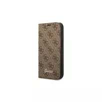 Apple iPhone 14 Pro Max Guess Book 4G Vintage Gold Logo (GUBKP14XHG4SHW) telefono dėklas rudos spalvos