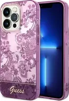 GUESS GUHCP14LHGPLHF IPHONE 14 PRO 6.1" FUKSIJOS SPALVOS KIETAS DĖKLAS SU PORCELANO KOLEKCIJA