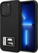 Apple iPhone 13 Pro Max Karl Lagerfeld dėklas Ikonik Patch juodos spalvos