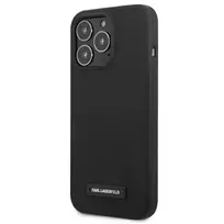 Apple iPhone 13 Pro Karl Lagerfeld dėklas Silicone Plaque (KLHCP13LSLMP1K) juodos spalvos