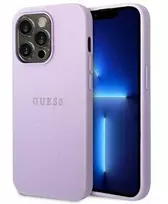 „Guess Saffiano“ dirželio dėklas, skirtas iPhone 14 Pro Max 6.7" - Violetinė