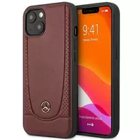 Dėklas Mercedes Benz Apple iPhone 14 Plus Mercedes odinis Urban Line (MEHCP14MARMRE) raudonos spalvos