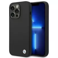 Apple iPhone 14 Pro Max BMW silikoninis dėklas Metal Logo juodos spalvos