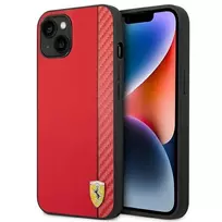 Apple iPhone 14 Plus Ferrari dėklas Carbon (FEHCP14MaxRE) raudonos spalvos