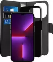SBS Puro Wallet Detachable MagSafe 2in1 PU Leather with Flap and Wallet Apple iPhone 14 Pro - dėklas telefonui juodos spalvos