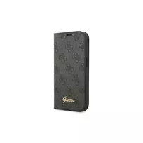 Apple iPhone 14 Pro Guess Book 4G Vintage Gold Logo (GUBKP14LHG4SHK) telefono dėklas juodos spalvos