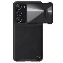 Nillkin CamShield Leather S Samsung Galaxy S23 Plus camera dėklas telefonui juodos spalvos