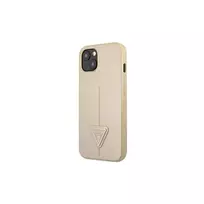 Apple iPhone 14 Pro Max Guess dėklas Saffianotriangle Logo (GUHCP14XPSATLE) beige