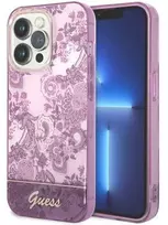 Dėklas GUESS GUHCP14XHGPLHF IPHONE 14 PRO MAX 6,7 colių FUCHSJA / FUSCHIA PORCELAN KOLEKCIJA