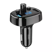 XO FM moduliatorius BCC02 Bluetooth MP3 automobilinis įkroviklis 15W juodos spalvos