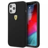 Apple iPhone 12 Pro Max Ferrari dėklas On Track Silicone (FESSIHCP12LBK) juodos spalvos