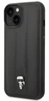 Karl Lagerfeld KLHCP14SPSQPK Apple iPhone 14/ 15 / 13 6,1″ kietas dėklas juodos spalvos Puffy Ikonik Pin