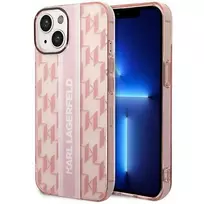 Dėklas Karl Lagerfeld KLHCP14MHKLSPCP IPHONE 14 PLUS / 15 PLUS 6.7 "HARDCASE Rožinis / Rožinis MONO VERTICAL STRIPE