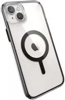 Speck Presidio Perfect-Clear su smūgio geometrija + MagSafe – iPhone 15 Plus / 14 Plus dėklas su MICROBAN danga (skaidrus / juodas)
