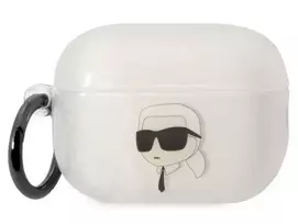 Apple AirPods Pro 2 Karl Lagerfeld Ikonik Karl Lagerfeld (KLAP2HNIKTCT) ausinių dėklas skaidrus