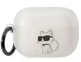 Apple AirPods Pro 2 Karl Lagerfeld Ikonik Choupette (KLAP2HNCHTCT) ausinių dėklas skaidrus