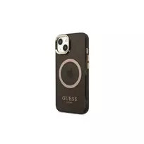 Apple iPhone 13 Guess Dėklas Gold Outline Translucent MagSafe (GUHMP13MHTCMK) juodos spalvos