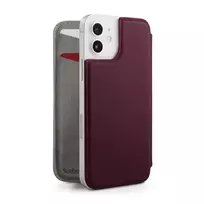 Dėklas Twelve South SurfacePad for iPhone 12 Mini ? Ultra-slim MagSafe leather wallet cover for iPhone 12 Mini - Plum Plum