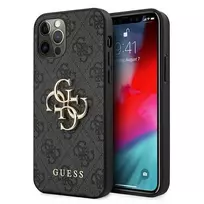 Dėklas GUESS GUHCP12M4GMGGR IPHONE 12/12 PRO 6.1 "GRAY/GRAY HARDCASE 4G BIG METAL LOGO