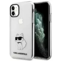 Apple iPhone 11 / XR Karl Lagerfeld dėklas Ikonik Choupette (KLHCN61HNCHTCT) skaidrus