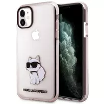 Apple iPhone 11 / XR Karl Lagerfeld dėklas Ikonik Choupette (KLHCN61HNCHTCP) rožinės spalvos