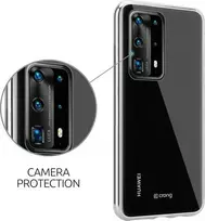 Crong Crystal Slim Cover – apsauginis dėklas, skirtas Huawei P40 Pro (skaidrus)