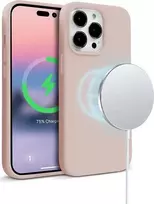 Crong Color Cover Magnetic dėklas, skirtas Apple iPhone 14 Pro, smėlio rožinės spalvos