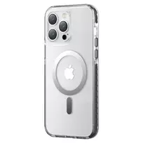 Kingxbar PQY Ice Crystal Series magnetic Apple iPhone 14 MagSafe dėklas telefonui pilkos spalvos