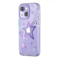 Dėklas Kingxbar Heart Star Series iPhone 14 Plus violetinė star case