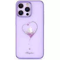 Dėklas Silikonas su Swarovski kristalais Kingxbar Wish Series iPhone 14 Plus - violetinė