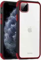 „Crong Trace Clear Cover“ – hibridinis apsauginis dėklas, skirtas „iPhone 11 Pro“ (juodas / raudonas)