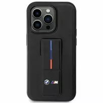Dėklas BMW BMHCP14M22GSLK Apple iPhone 14 Plus / 15 Plus 6.7″ juodos spalvos kietas dėklas Grip Hot Stamp