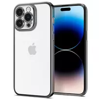 Dėklas Spigen Optik Crystal, chrome pilkos spalvos – Apple iPhone 14 Pro