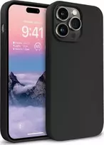 Crong Color Cover Skystas silikoninis dėklas, skirtas iPhone 14 Pro Max (juodas)