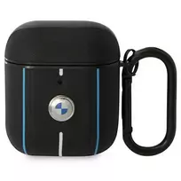 BMW Leather Color Lines Dėklas AirPods 1 / 2 - Juodas