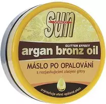 „Vivaco Sun Vital“ skaistinamasis sviestas po deginimosi su ekologišku argano aliejumi ir auksiniais blizgučiais