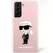 Samsung Galaxy S23 Plus Karl Lagerfeld silikoninis dėklas Ikonik (KLHCS23MSNIKBCP) rožinės spalvos