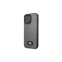 Apple iPhone 13 Pro Max Karl Lagerfeld dėklas Saffiano Plaque (KLHCP13XSFMP2DG) sidabrinės spalvos